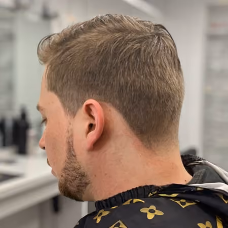 Classic Gentleman's Taper & Crew Cut - Angle B